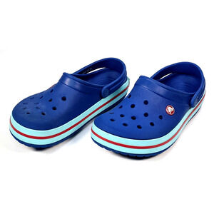 Crocs Crocband Adult Clogs Women's 7, Men's 5 Blue Jean/Pool Discontinued Colors